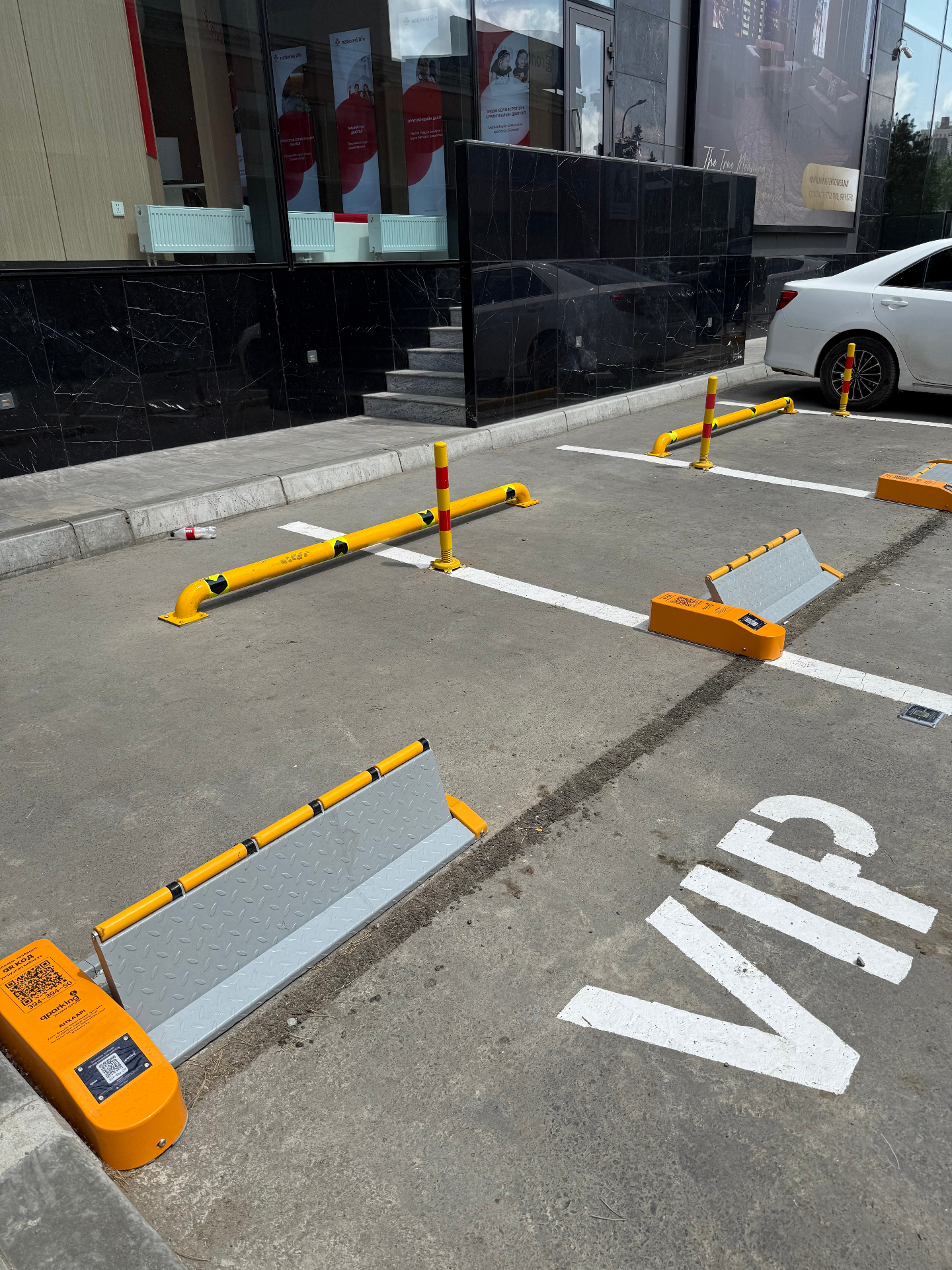 OpenSpot parking enforcement devices in VIP parking zone